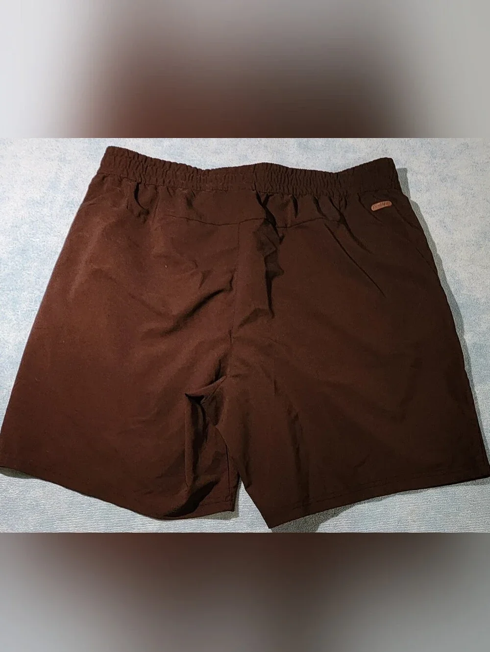 Spyder Men's Dark Brown Athletic Shorts with Zip Pockets